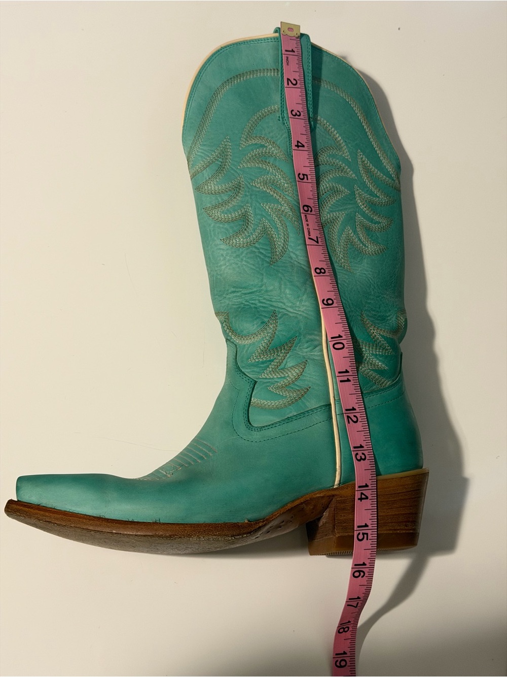 Tecovas The Annie Turquoise Western Leather Heeled Boots - Picture 15 of 15